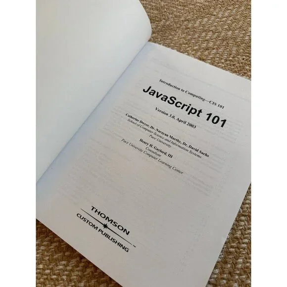 JavaScript 101 Textbook – Introduction to Computing (2003) - Picture 4 of 8